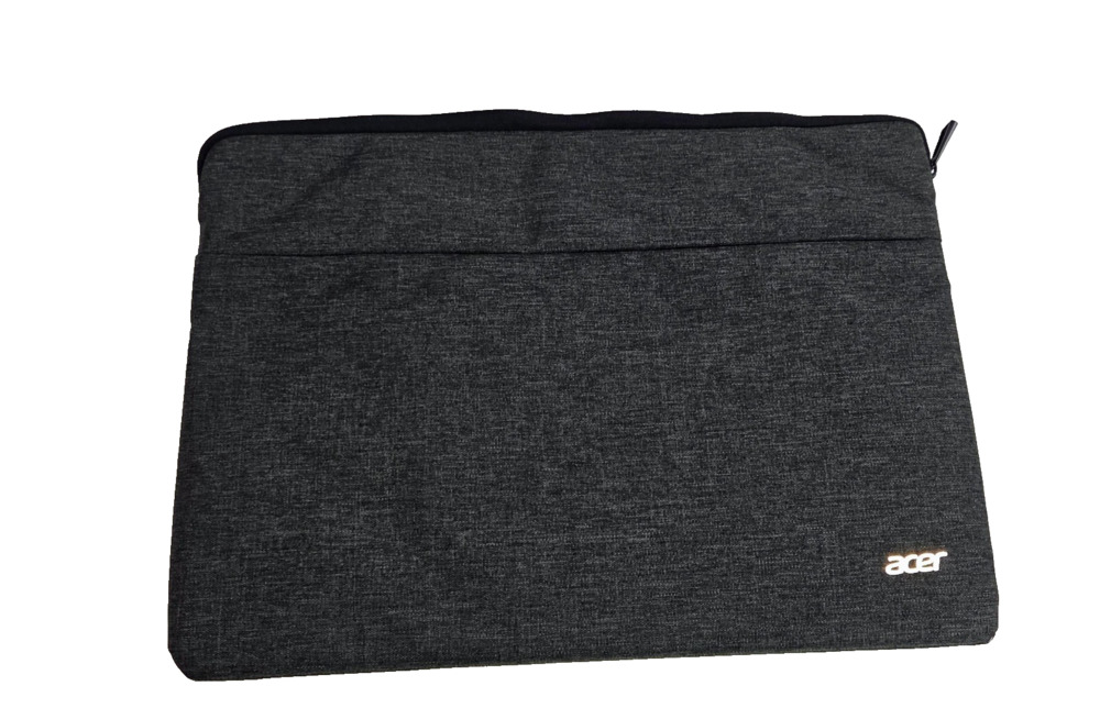 New ACER Padded PROTECTIVE LAPTOP SLEEVE CASE FOR 15.6" COMPUTER Front Zip Gray